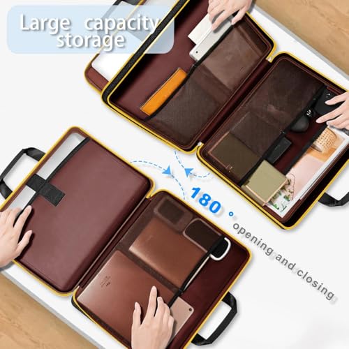 Slim Expandable Laptop Case 15.6 Inch Sleeve Upgraded Protective Durable Recycled Carrying Case Compatible with MacBook 15" & 16" and Most 15" 15.6" 16" Notebook,BK01YL01 - color: Bk01yl01, size: 15.6"