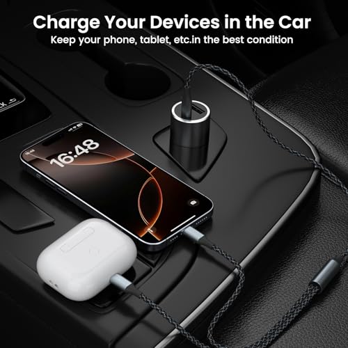 2 in 1 USB C to Dual USB C Charging & Data Cable 5FT 100W Max, 2 in 1 USB C Fast Charging Data Cable for iPhone 17/17Pro Max/16/15 Series, MacBook Air/Pro, iPad, Laptops, Samsung Galaxy Series