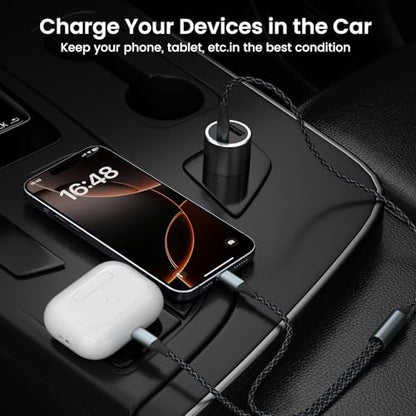 2 in 1 USB C to Dual USB C Charging & Data Cable 5FT 100W Max, 2 in 1 USB C Fast Charging Data Cable for iPhone 17/17Pro Max/16/15 Series, MacBook Air/Pro, iPad, Laptops, Samsung Galaxy Series
