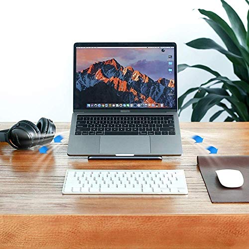 Ergonomic Aluminium Portable Foldable Cooling Stand for 12"-17" Laptops, Notebook PC