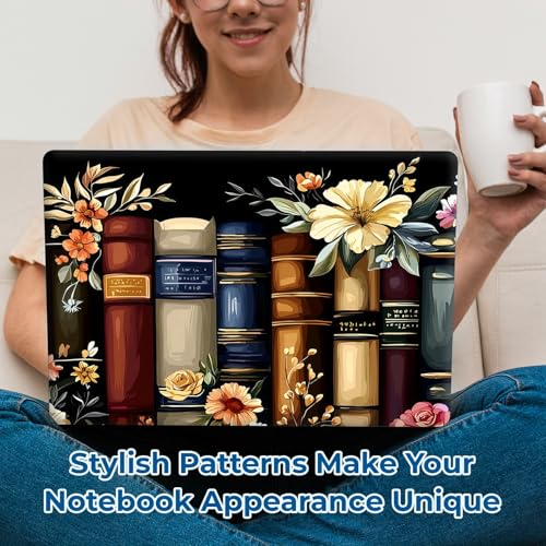 Reusable Universal Laptop Skin Sticker, Cut to Fit for 11.6–15.6 Inch Laptops, Waterproof Protective Film, No-Residue - Flower Book - color: Flower Book