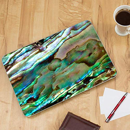Custom Fit Made to Order Laptop Notebook Skin Vinyl Sticker Cover Decal Fits 13.3" 14" 15.6" 16" HP Lenovo Apple Mac Dell Compaq Acer|Abalone Sea Shell Gold Blues Beautiful - color: Style 6