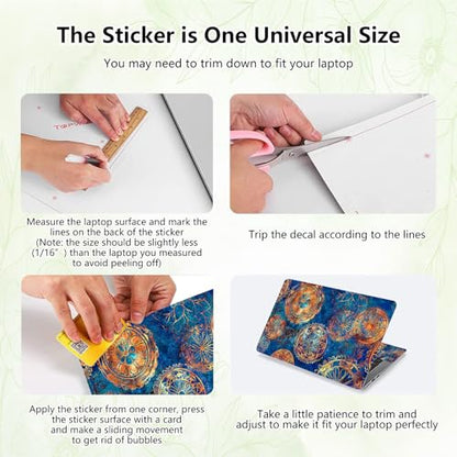 Laptop Skin Sticker Decal, Universal Reusable Vinyl Laptop Cover for 12" 13" 13.3" 14" 15" 15.4" 15.6" Notebook PC, Reusable Waterproof Scratch-Resistant with 2 Wrist Pads,Art Mandragora - color: Art Mandragora
