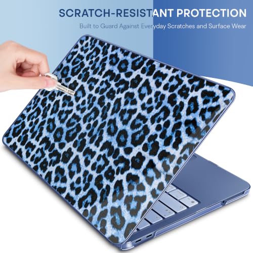 May Chen Compatible with MacBook Neo 13 inch Case 2026 Model A3404, Plastic Hard Shell,Keyboard Cover,Screen Protector,Dust Plug, for MacBook Neo 13" with A18 Pro Chip, Deep Blue Leopard - color: Deep blue Leopard