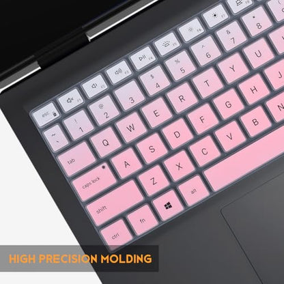 Keyboard Cover for Dell Inspiron 15 3510 3511 3515 3520 3530 3535 15.6/Inspiron 16 5640 5645 16",2025 Dell 15 Laptop DC15250 DC15255 15.6/15.6 Dell Latitude 3520 Skin -Ombre Pink - color: Ombre Pink
