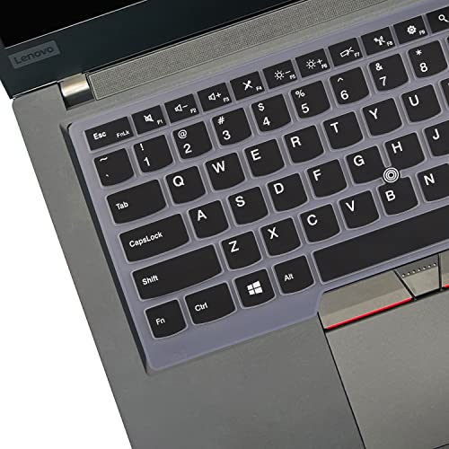 Keyboard Cover for 14“ Lenovo Thinkpad T14 Gen 2/1, E14 Gen 4/3/2, T14s Gen 3/2/1, L14 Gen 3/2, Thinkpad T490 T495 T480 T480S T470, ThinkPad P14s, X1 Carbon 8th/7th/6th, Thinkpad X1 Extreme Gen 1 2 3 - color: Black