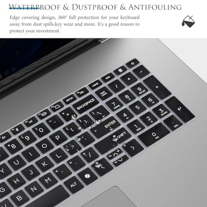 Keyboard Cover for 2025 HP OmniBook 7 Laptop 17-dc0097nr 17-dc0037nr 17t-dc000 17.3", HP OmniBook 7 16-az0097nr 16-ay0087nr 16t-ay000 16t-az000 16 inch Skin(Not fit Omnibook X 17-dd 17t-dd)-Black - color: Black