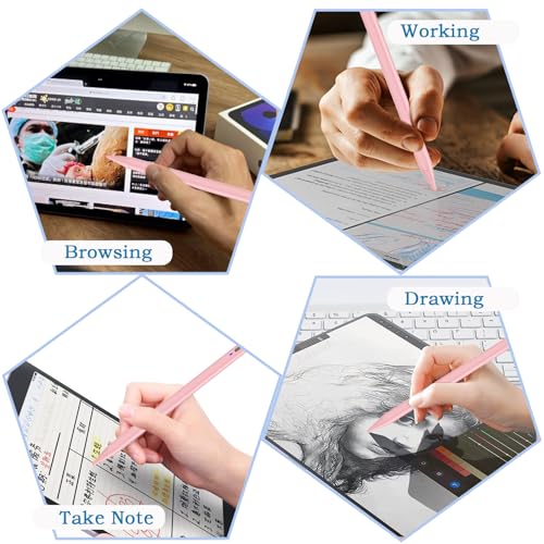 Universal Magnetic Stylus Pen for iOS/Android,Rechargeable Touch Screen Pen for Drawing&Writing Tablet Stylus for iPhone/Samsung/XiaoMi/Huawei/Vivo/Lenovo and Other Android Device-Pink - color: Pink