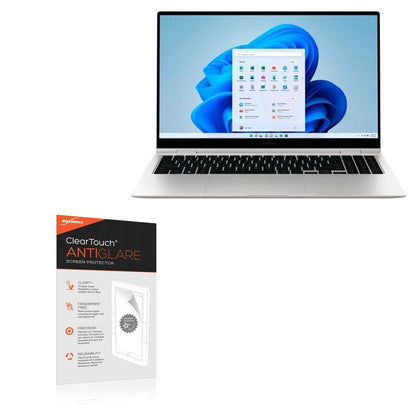 BoxWave Screen Protector Compatible with Samsung Galaxy Book2 Pro 360 (15.6 in) - ClearTouch Anti-Glare (2-Pack), Anti-Fingerprint Matte Film Skin