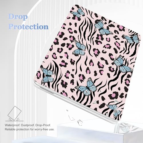 Tuiklol for 2026 MacBook Neo 13 Inch A18 Pro Chip Case, (Model A3404) Anti-Scratch Anti-Drop Slim Hard PC Shell Case with Shockproof Protective MacBook Neo Laptop Cover, Leopard Butterfly - color: Leopard butterfly