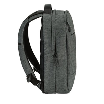Incase Compact City Backpack – 18L Everyday Travel Tech Backpack and Laptop Bag for Work or School – Three Pockets, 16” Padded Laptop Sleeve, Quick Access Pocket – Heather Black - color: Heather Black