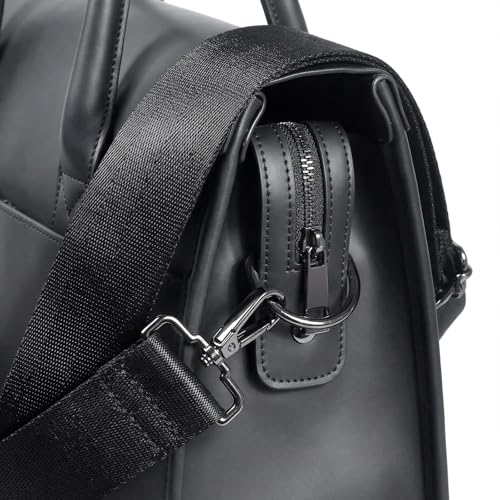 Laptop Briefcases Bag for Men - Vegan Leather Messenger Satchel Office Bags for Men with Shoulder Strap