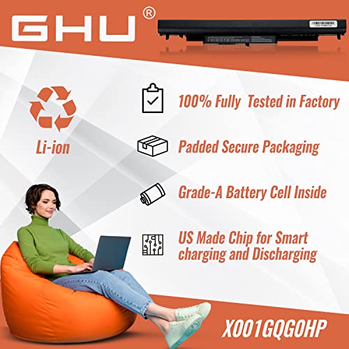 GHU HS04 HS03 Laptop Battery 38Wh Replacement for HP 240 245 246 250 255 256 G4 G5 Pavilion 15-ay039wm/ay041wm/ay009dx/ay052nr, Compatible with 807956-001 807957-001 807612-421 807611-421 HSTNN-LB6U