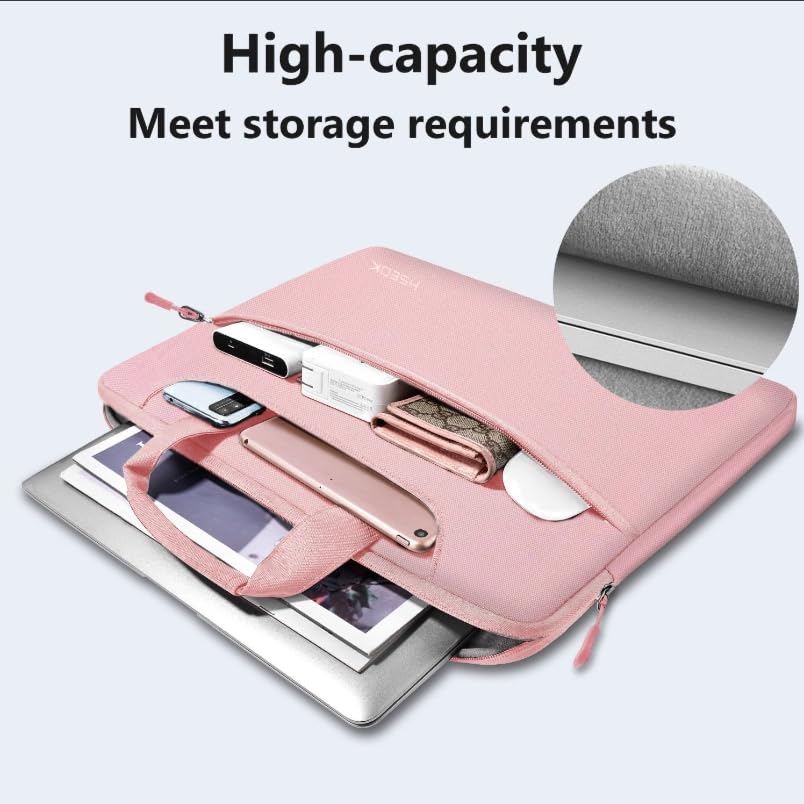 Hseok Laptop Shoulder Bag 15 15.6 16 Inch Briefcase,Compatible MacBook Pro/Neo 16",MacBook Air/Pro 15,XPS 15/16 and most 15.6-16 and Most 15-16 Notebooks,Spill-Resistant Handbag,Pink - color: Pink, size: 15-16 inch