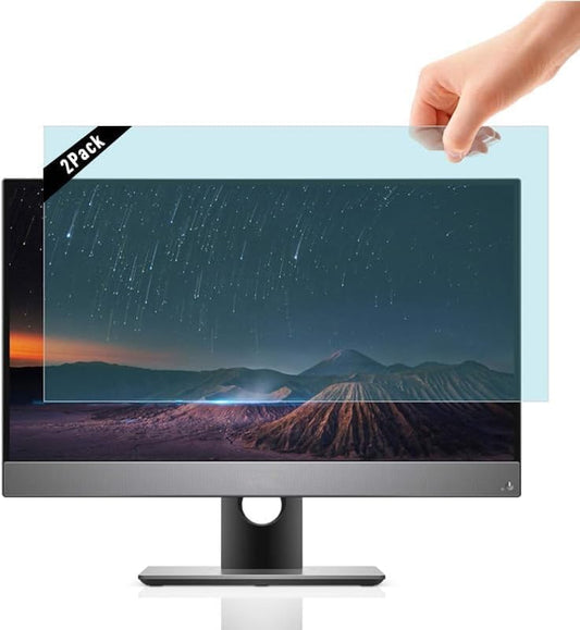 [2 Pack] 24 inch Removable Anti-Glare Blue Light Screen Protector for 16:9 Computer Monitor – Anti-Glare, Anti-Scratch, PC Anti-UV Eye Protection Filter - size: For blue 24 Inch (16:9 Aspect)