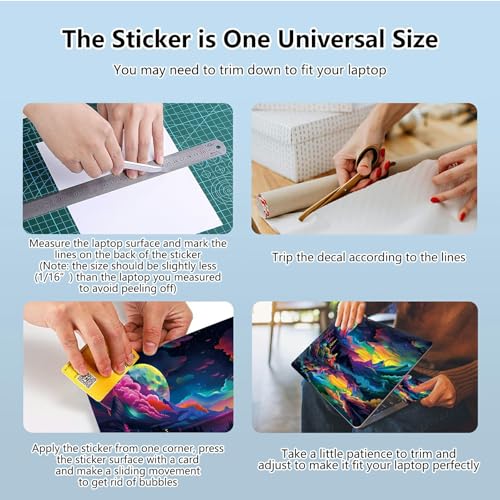 Universal Laptop Skin Sticker with 2 Wrist Pad Skins, Waterproof Scratch Resistant Vinyl Laptop Cover Decal, Cut to Fit for 11–15.6 Inch MacBook HP Dell Lenovo, Lake of Secrets - color: Lake Of Secrets
