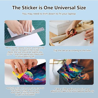 Universal Laptop Skin Sticker with 2 Wrist Pad Skins, Waterproof Scratch Resistant Vinyl Laptop Cover Decal, Cut to Fit for 11–15.6 Inch MacBook HP Dell Lenovo, Lake of Secrets - color: Lake Of Secrets