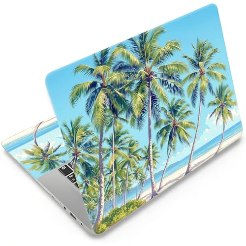 Laptop Skin 12.1-15.6 inch Removable Universal Reusable Laptop Sticker Decal,Waterproof No Residue Vinyl Cover,Scratch-Resistant Cuttable Full Wrap Sticker for Notebook, Tropical Palm Tree - color: Tropical Palm Tree