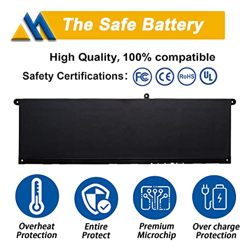 64Wh TN70C Battery Replacement for Dell Inspiron 3510 3511 3515 5310 5410 5418 5510 5515 Latitude 3320 3330 3420 3520 Series Vostro 3510 3511 3515 5410 5510 G91J0 V6W33 0WV3K8 15.2V 4000mAh - size: 11.22*3.48*0.21 inch TN70C