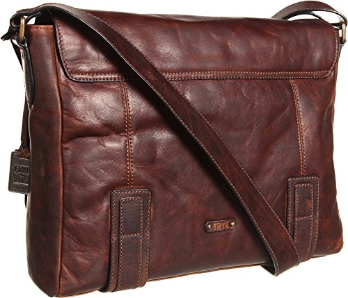 Frye Logan Messenger Dark Brown Antique Pull Up One Size - color: Dark Brown Antique Pull Up