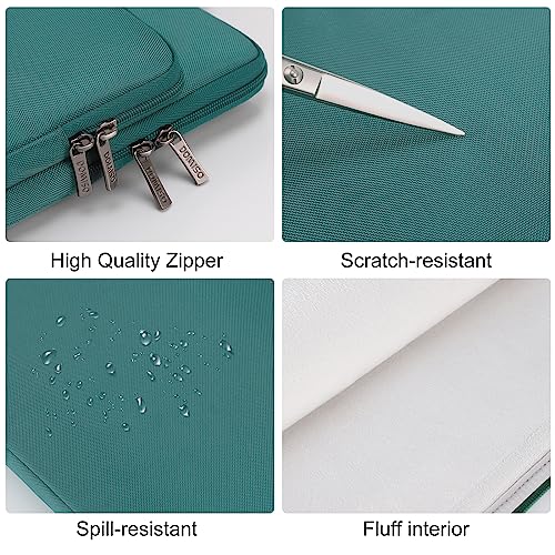 DOMISO 17 inch Laptop Sleeve Protective Case Cover Compatible with 17-17.3 inch HP Dell ASUS Lenovo Chromebook,Waterproof Computer Cases Bag with Handle,Green - color: Green, size: 17-17.3 inch