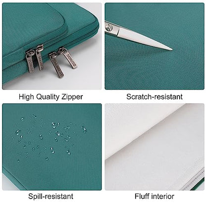 DOMISO 17 inch Laptop Sleeve Protective Case Cover Compatible with 17-17.3 inch HP Dell ASUS Lenovo Chromebook,Waterproof Computer Cases Bag with Handle,Green - color: Green, size: 17-17.3 inch