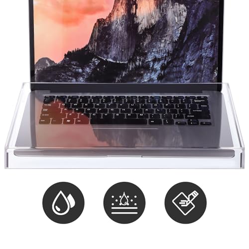 POPETPOP Transparent Laptop Keyboard Dust Cover: Laptop Acrylic Keyboard Cover - Computer Transparent Waterproof Protector Case for Home School Office, 14 Inches - size: 35.00X25.00X3.00CM