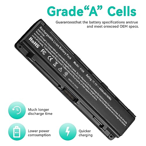Fancy Buying New PA5109U-1BRS Battery for Toshiba PA5023U-1BRS PA5025U-1BRS S70DT C55-A5302 C55-A5308 C55-A5309 C55D-A5150 - size: 7.86*2.15*0.78inch PA5109U