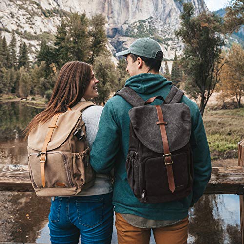 BAGSMART Camera Backpack DSLR Camera Bag Backpacks for Photographers | Waterproof Anti-Theft Photography Backpack with 15 Inch Laptop Compartment - color: B-black[single Buckle]
