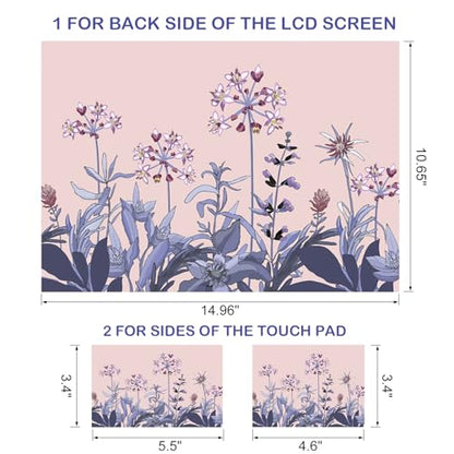 DINKY 13 13.3 14 15.4 15.6 Inches Laptop Skin Sticker Decal Netbook Skin Sticker,15.6" Flora Universal Reusable Notebook Art Decal Protector Cover (Flowers Plants) - color: flowers and plants