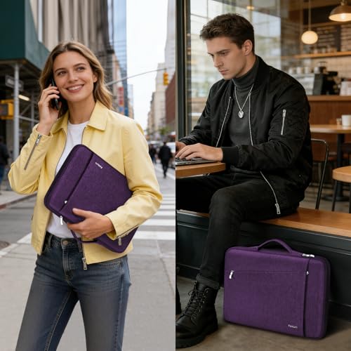Ferkurn Purple Laptop Sleeve, 14 inch, Compatible with MacBook Pro 2021, Notebook Asus, Acer Chromebook, Handmade, Zipper - color: Purple, size: 14 inch