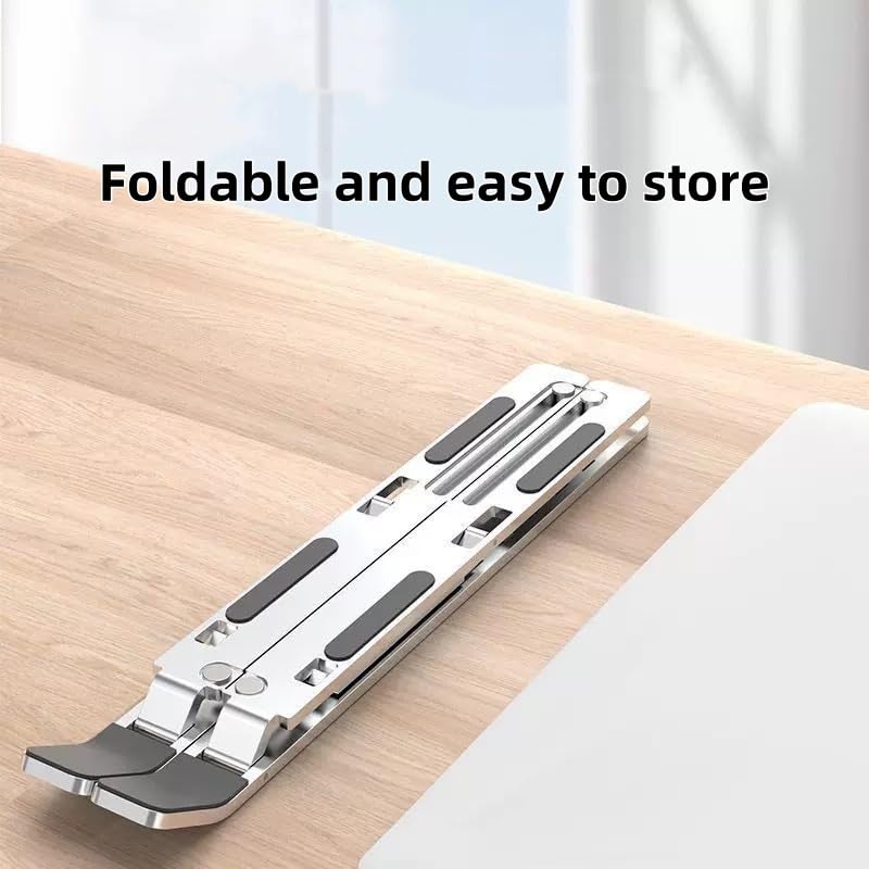 Adjustable Laptop Stand, Silver | Aluminum - color: Purple