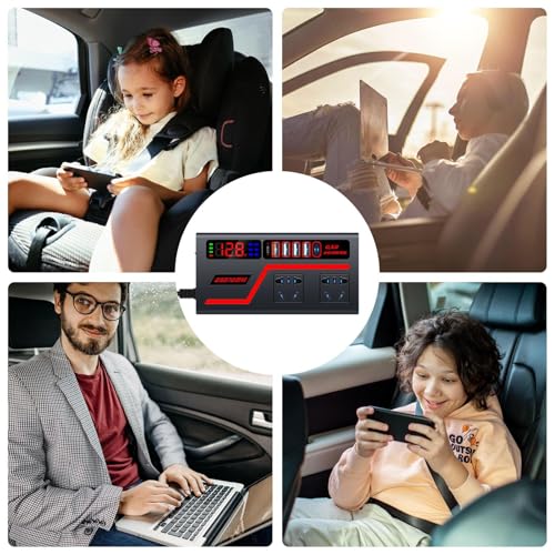 Car Charger Inverter – Vehicle Power Adapter Plug Outlet | Multi-Function Truck Converter | 12V 24V to 110V 220V Charging Port | for Cars Buses Laptops RVs and Roadside Use