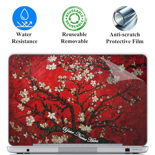 Custom Design Personalized Laptop Skin Sticker Cover Art Decal, Customize with Your Name or Text (12 Inch, Cherry Blossoming) - color: Van Gogh Cherry Blossoming, size: 12 Inch