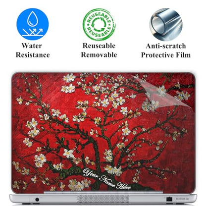 Custom Design Personalized Laptop Skin Sticker Cover Art Decal, Customize with Your Name or Text (12 Inch, Cherry Blossoming) - color: Van Gogh Cherry Blossoming, size: 12 Inch