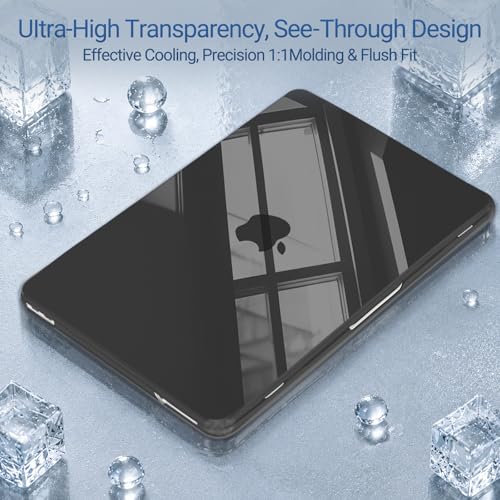 MOSISO Compatible with MacBook Neo Case 13 inch 2026 A3404 A18 Pro Chip | Ultra-Thin Surpass Natural Beauty Seamlessly Closes Protective Hard Shell Case Cover, Crystal Black - color: Crystal Black