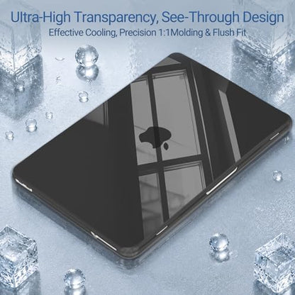 MOSISO Compatible with MacBook Neo Case 13 inch 2026 A3404 A18 Pro Chip | Ultra-Thin Surpass Natural Beauty Seamlessly Closes Protective Hard Shell Case Cover, Crystal Black - color: Crystal Black