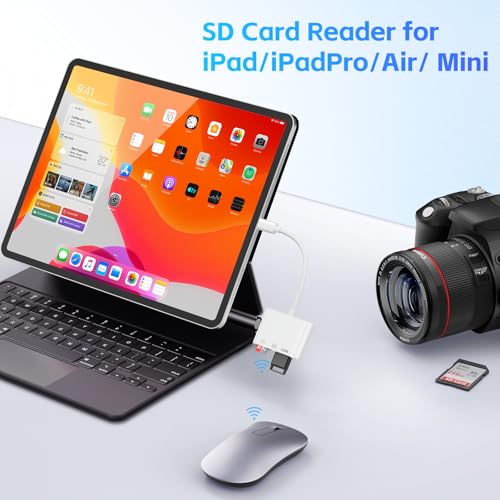 SD Card Reader for iPhone USB C,3 in 1 Memory Micro Sd Card Reader USB C with Dual Slots,Camera Adapter to iPhone Compatibletype-C Laptop,Usbc Sd Card Reader Camera, Android, MacBook Pro/Air,Laptop.