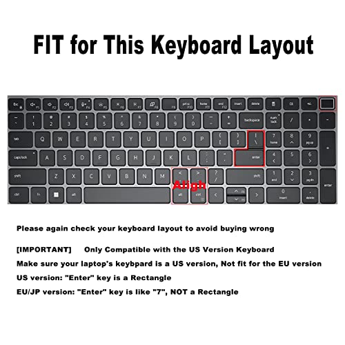 2 PCS Keyboard Cover Skin for 15.6 Inch Dell Latitude 3540 5520 5521 5540 5550, 15.6 Inch Dell Precision 3560 3561 3570 3571 3580 3581 3590 3591 Laptop Protective Keyboard Cover-Pink+Clear - color: Pink+Clear