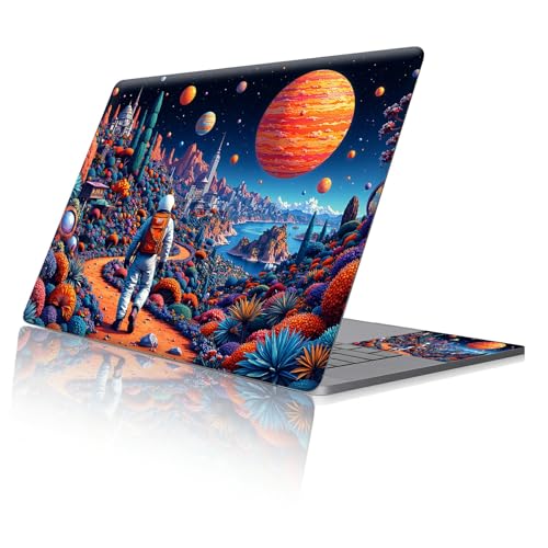 Reusable Universal Laptop Skin Sticker, Cut to Fit for 11.6–15.6 Inch Laptops, Waterproof Protective Film, No-Residue - Cosmic Journey - color: Cosmic Journey