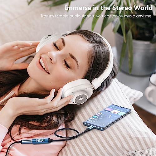 MillSO USB Type C to 1/4 Headphone Adapter TRS 6.35mm Female to USB C Aux Audio Adapter Stereo Jack Adapter for Amplifiers, Mixer, Home Theater, Smartphones, Laptop, 6.35mm Headphones - style: USB-C Male to 1/4 Female
