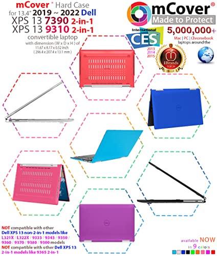mCover Case Compatible for 2019~2022 13.4" Dell XPS 13 7390/9310 2-in-1 Convertible Notebook Computers ONLY (NOT Fitting Other Dell XPS Models) - Orange - color: Orange