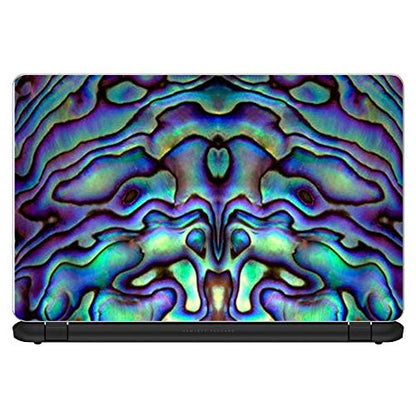 Custom Fit Made to Order Laptop Notebook Skin Vinyl Sticker Cover Decal Fits 13.3" 14" 15.6" 16" HP Lenovo Apple Mac Dell Compaq Acer|Abalone Sea Shell Green Blue Purple - color: Style 2