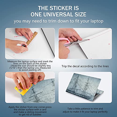Personalized Laptop Skin Sticker Decal Universal Netbook Skin Sticker 12.1 13 13.3 14 15 15.4 15.6 Inches Reusable Notebook PC Art Decal Protector by AORTDES（Sailing Boat） - color: Sailing Boat