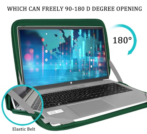15.6 inch Laptop Case, Shockproof Protective Computer Carrying Cover with Front Pocket, Briefcase Handbags Laptop Bag for 15.6 inch HP, Dell, Acer, Asus, Notebook, Dark Green - color: Dark Green, size: 15.6 inch