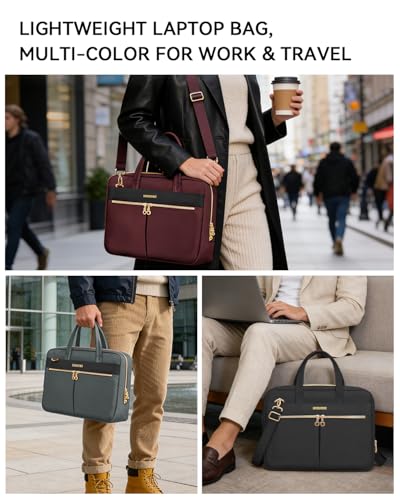 Ferkurn Laptop Bag Case Women Men Computer Bag Compatible with MacBook/HP/LG/Dell, Shoulder Strap Slim Carrying Messenger Briefcase, Grey, 15.6-16 Inch - color: Heather Grey, size: 15-15.6 inch