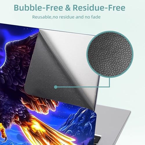 Universal Laptop Skin Decal, 3-Piece Vinyl Protector for 12 13 14 15.6" Notebook, Waterproof Anti-Scratch, Easy Trim & Bubble-Free Finish, Majestic Eagle Soaring High - color: Majestic Eagle Soaring High