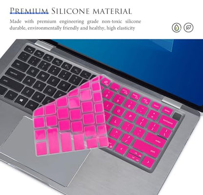 Keyboard Cover Skin for Dell Latitude 14" 7440 5440 7430 5430 5431 9430 7420 5420 9420 7410/Dell Latitude 9000 9510 9520 15.6"/Dell Latitude 7640 16"[Not fit for Dell Latitude 7320 5320] - Pink - color: Hot Pink