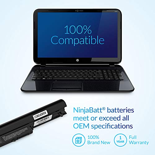 NinjaBatt Battery for HP VK04 695192-001 15-B142DX 14-B109WM 15-B129WM | Fits HSTNN-YB4D 694864-851 14-C050NR 15-B119WM 14-B120DX 15-B123CL 14-B015DX 14-B019US – 4 cells 2200mAh 32Wh 14.4V - size: HP VK04