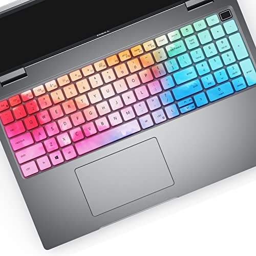 Keyboard Cover for 15.6 Inch Dell Latitude 3540 3550 5520 5521 5530 5531 5540 5550, 15.6 Inch Dell Precision 3560 3561 3570 3571 3580 3581 3590 3591 Laptop US Protective Keyboard Skin-Colorful - color: Colorful